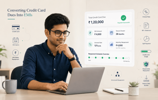 CONVERTING CREDIT CARD DUES INTO EMIs